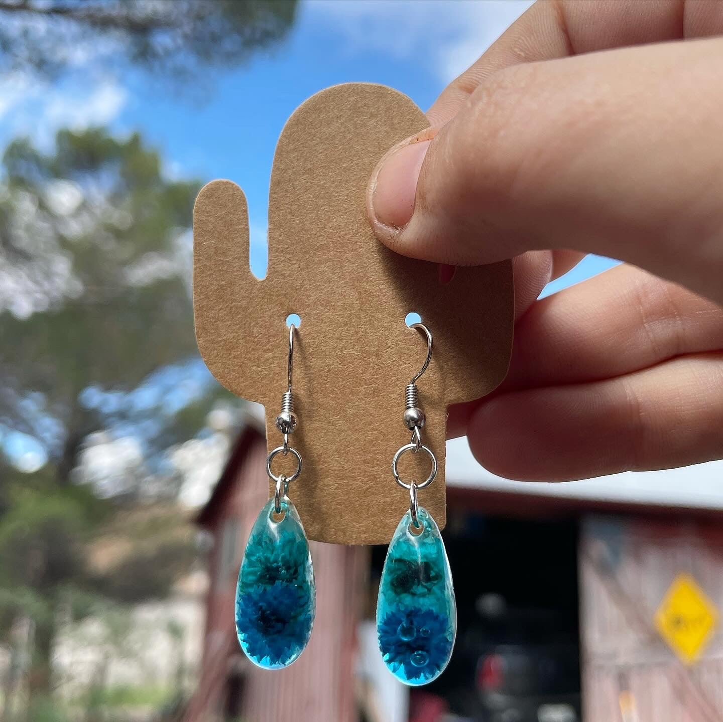 Floral Resin Earrings